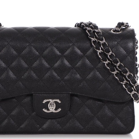 CHANEL Handbags - FLASH  SALE 🥳BNWT 2012 AUTH CHANEL JUMBO XL DOUBLE FLAP BLACK CAVIAR